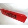 Red decorative plate "Visa II"