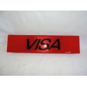 Plaque décorative arrière rouge "Visa"