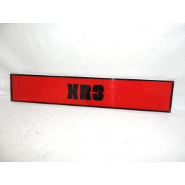 Red decorative plate "XR3" MIRAGE