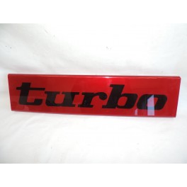 Red decorative plate "Turbo"