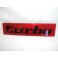 Red decorative plate "Turbo"