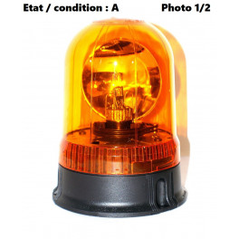 Feu gyrophare orange complet 12V AJBA GF10