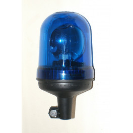 Complete blue rotating beacon 12V on pole AJBA GF10