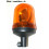 Feu gyrophare orange complet 12V sur hampe AJBA GF10