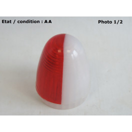 Cabochon feu gabarit rouge/blanc "obus" AUTEROCHE