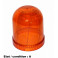 Orange rotating beacon lens AJBA GF90