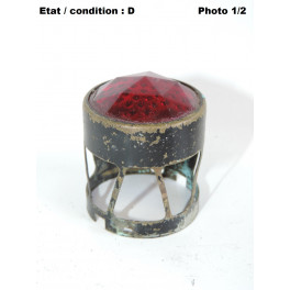 Cabochon feu arri&egrave;re rouge + &eacute;clairage plaque immatriculation LABINAL (&agrave; facettes)