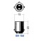 BA15d 3e - Bulb 12V 18/4W (3 aligned studs)