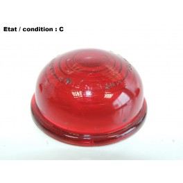 SCINTEX R5 1871/ 2 - Cabochon feu lenticulaire rouge (bord lisse)