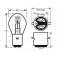 BA20d - Bulb 6V 15/15W yellow