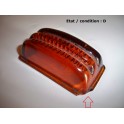 Cabochon feu gabarit / clignotant orang&eacute; (verre)