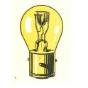 BA21d - Lampe 6V 18/18W poire jaune