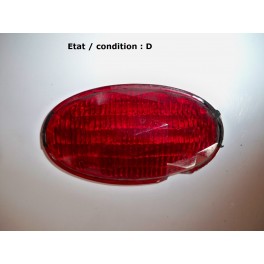 Red taillight with faceted surface (glass)