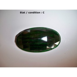 Green taillight with faceted surface (glass)