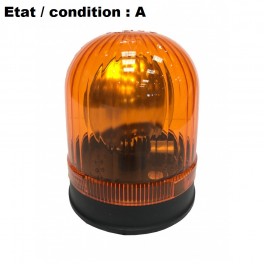 Feu gyrophare orange complet 12V AJBA GF90