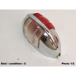 Cabochon feu lat&eacute;ral gauche Fanal MARCHAL 7654G (plastique, chrom&eacute;)