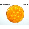 Cabochon feu clignotant &agrave; facettes (verre)