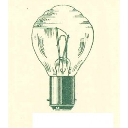 BA15d - Lampe 6V / 8V 21/3B ergots sym&eacute;triques (sph&egrave;re ondul&eacute;e)