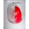 Cabochon feu gabarit rouge/cristal "obus" AXO (verre)