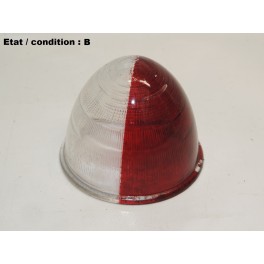 SCINTEX R6 1838/6 - Ogival light lens (cristal and red, ribbed side)