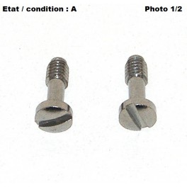 Paire vis sp&eacute;ciales en laiton nickel&eacute; pour Cibi&eacute; OSCAR 000398