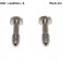 Pair of nickel plated brass screws for CIBIE Oscar 000398
