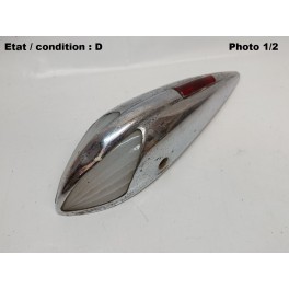 Cabochon feu clignotant d'aile chrom&eacute; (inox)