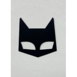 Autocollant vinyle "T&ecirc;te de chat" noir SEV MARCHAL 25x25mm
