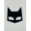 Autocollant vinyle "Tête de chat" noir SEV MARCHAL 25x25mm