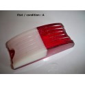 ARA 216G - Cabochon feu gabarit blanc/rouge gauche
