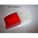 ARA 216D - Cabochon feu gabarit blanc/rouge droit