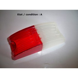 ARA 216D - Cabochon feu gabarit blanc/rouge droit
