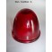 Cabochon feu rouge "obus" AXO (verre)