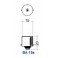 BA15s - Lampe 6V 35W arquée incolore
