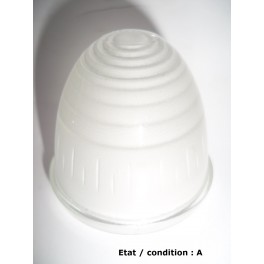 Cabochon feu blanc "obus" SEIMA 8B (verre)