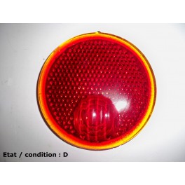 Cabochon feu arri&egrave;re rouge (verre)