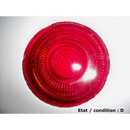 Cabochon feu arri&egrave;re rouge (verre)