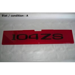 Red decorative plate "104 ZS"