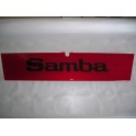 Plaque d&eacute;corative arri&egrave;re rouge "Samba"
