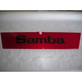 Plaque d&eacute;corative arri&egrave;re rouge "Samba"