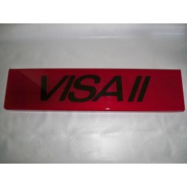 Plaque d&eacute;corative arri&egrave;re rouge "Visa II"