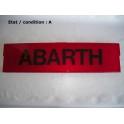 Red decorative plate "Abarth"