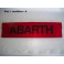 Red decorative plate "Abarth"