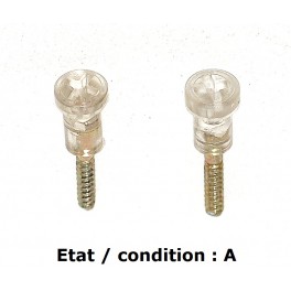Paire vis sp&eacute;ciales cristal 32 mm