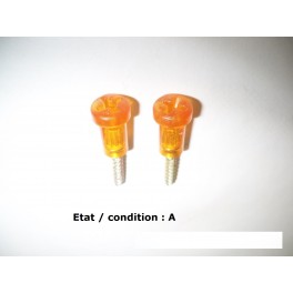 Paire vis sp&eacute;ciales orange 32 mm