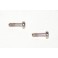 Pair of nickel plated brass screws