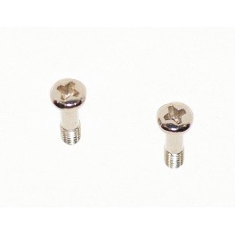 Paire vis sp&eacute;ciales en laiton nickel&eacute; 14mm