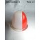 Cabochon feu gabarit rouge/blanc "obus" AXO (verre)