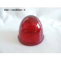 Cabochon feu rouge "obus" SEIMA (verre)