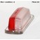SEIMA 3043 - Red and transparent clearance light lens
